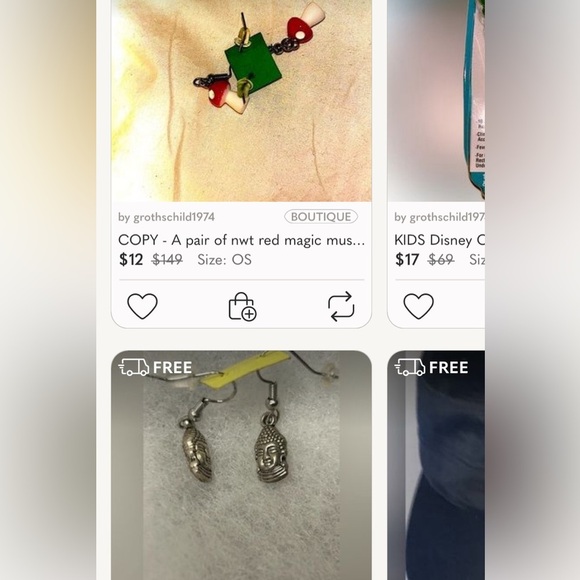 Rare gorgeous handmade jewelry earrings similar to modern streetwear -   NWT ❤️ - Picture 11 of 13